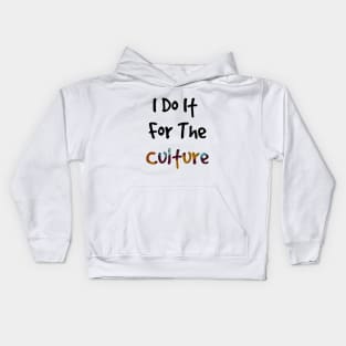 I Do It For The Culture - Blue Ankara Print Kids Hoodie